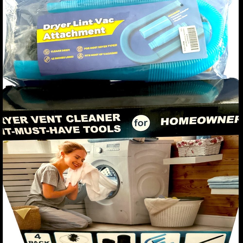 Dryer vent cleaner kit, Dryer Lint Vac Attachment